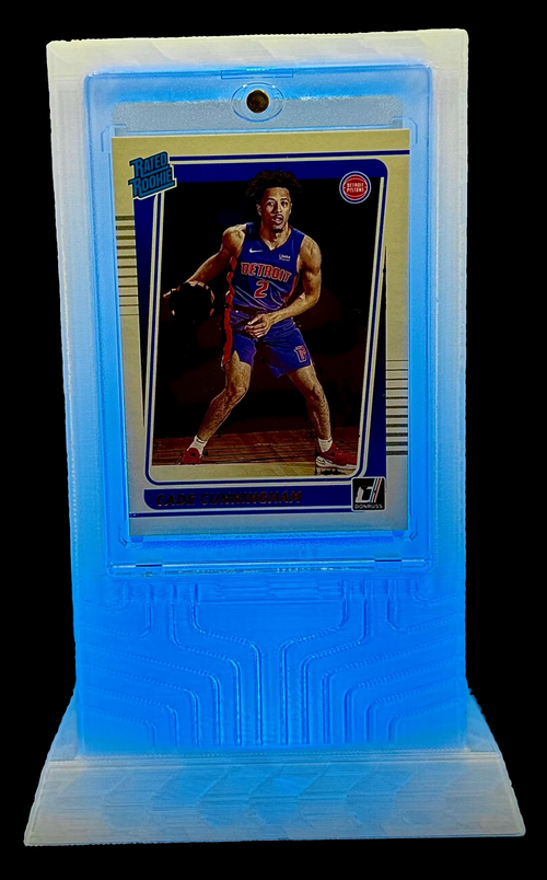 Lumint Onyx LED card display for One-Touch (sports) in blue — front view