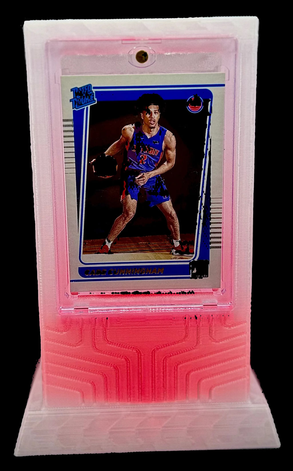 Lumint Onyx LED card display for One-Touch (sports) in red — front view